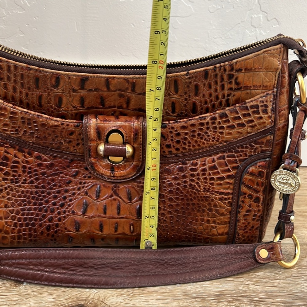 Vintage Brahmin Alligator Crocodile Leather Hobo Shoulder Bag Purse - Picture 11 of 12
